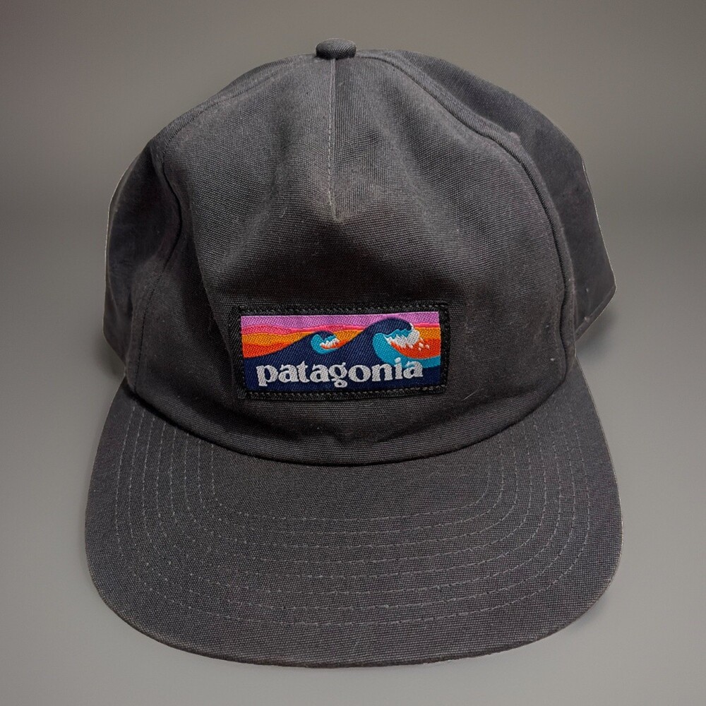 Patagonia Boardshort Label Funfarer Hat, Dark Gray, Men's Net Plus SnapBack